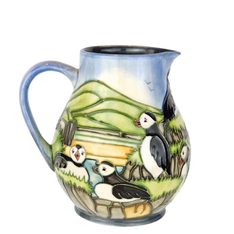 Moorcroft and Renowned Designer Carole Lovatt – Puffins Jug, 1999