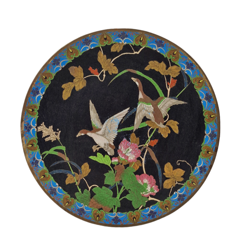 Stunningly Designed Japanese Cloisonne Plate c.1890