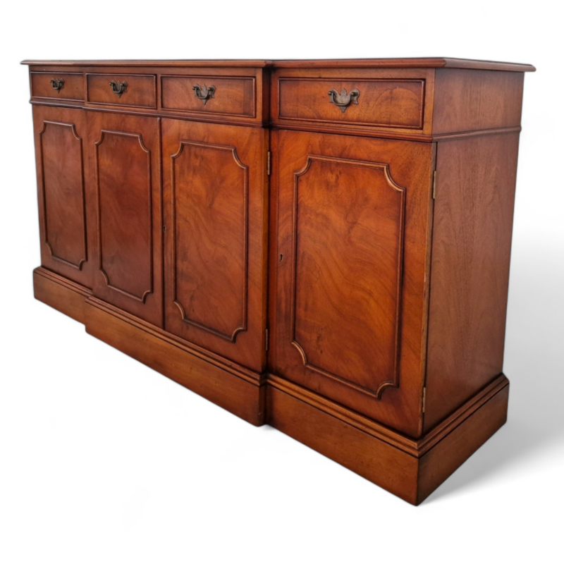 Percy Whale Handmade English Georgian Style Mahogany Breakfront Sideboard