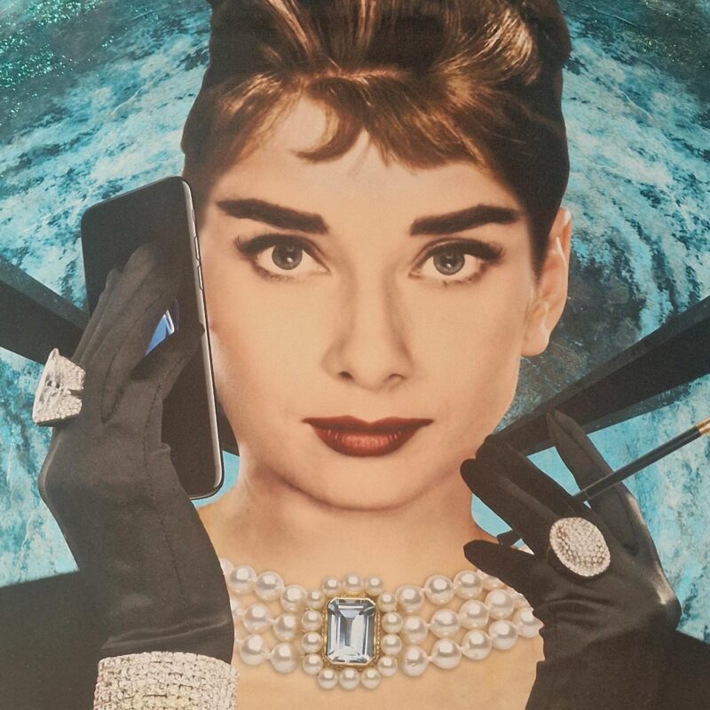 Audrey Hepburn by Chloe Rox, British Urban Artist, Large Limited Edition Fine Art Print (2/50) c.2017